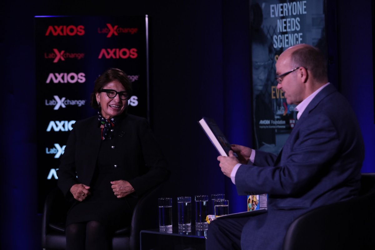 AmgenFoundation's tweet photo. @mikeallen @codonnel_carol @SmithsonianScie #Axios360: “You cannot close the STEM gap while using the same curriculum that created the gap.” @SylviaAcevedo of @girlscouts discussing the importance of rethinking how #STEM education is taught moving forward. https://t.co/yG6KXDSQu6