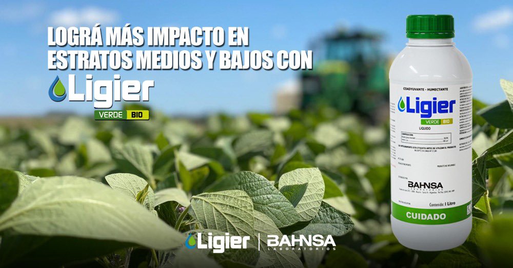 LigierAgro's tweet photo. Lográ una mayor cobertura en los estratos y mejorá al objetivo de pulverización con #VerdeBio👏🏽😉. #SomosLigier #agro #bpa https://t.co/xcEBnepPko