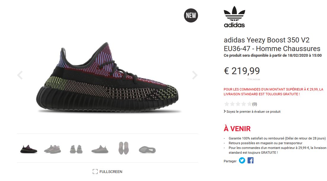 Buy Cheap Yeezy 350 V2 Yecheil FW5190 Shoes Fake