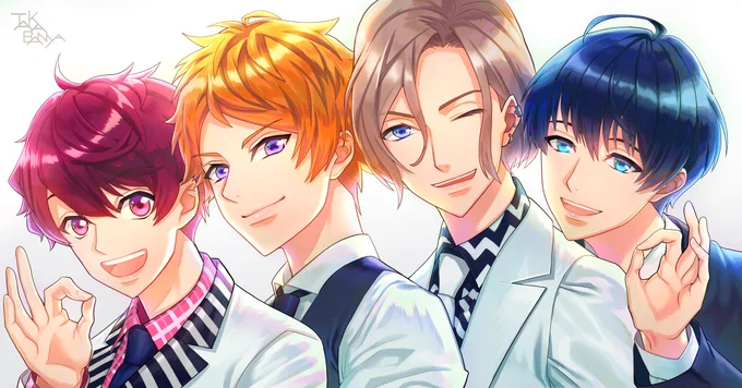 3周年おめでとうございます!
リーダーズ大好きです～
大遅刻ですがようやく仕上がりました。
#エースリー3周年 