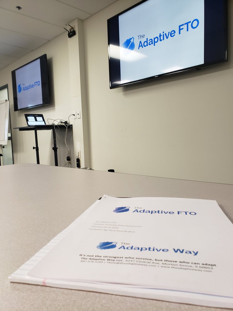 HamiltonTwpPD's tweet photo. We are excited to host @TheAdaptiveFTO class the next two days at our agency. We have officers in attendance from @LovelandPolice @greatparks @westchestertwp @SEuclidPD & @SharonvillePD
#neverstoplearning #trainingisknowledge #knowledgeispower #police #training https://t.co/O4WqKpQDSv