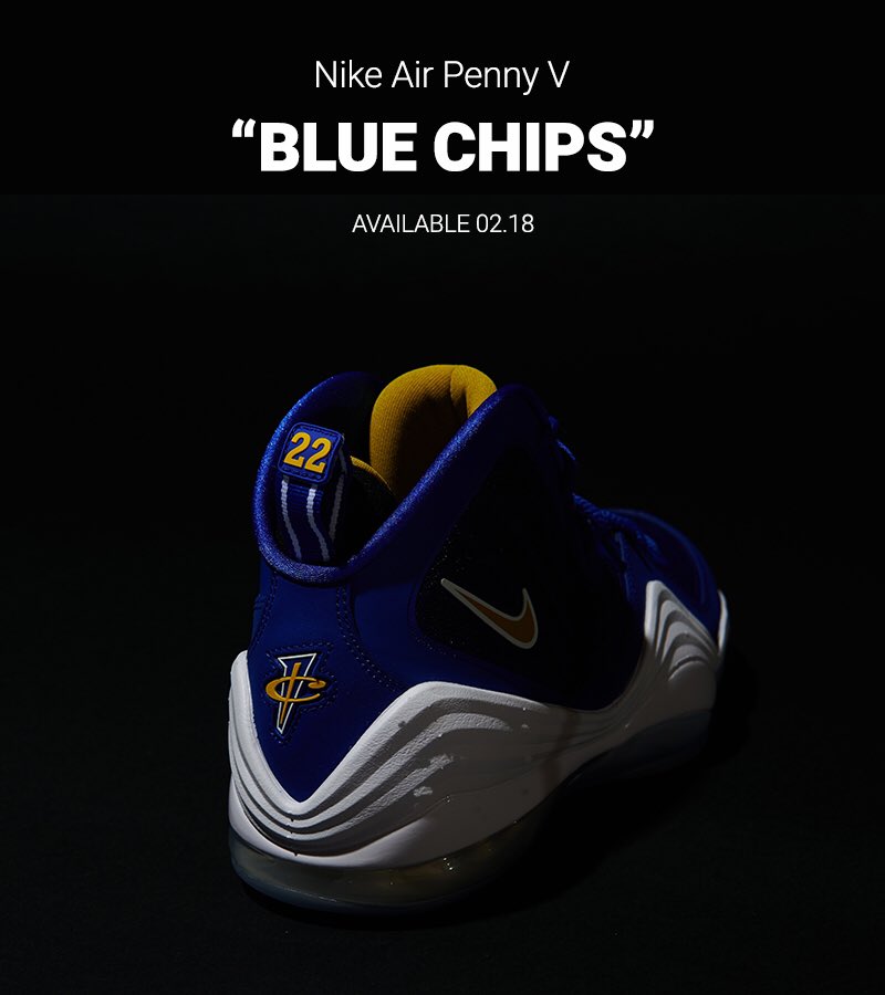 nike air penny 5 blue chips