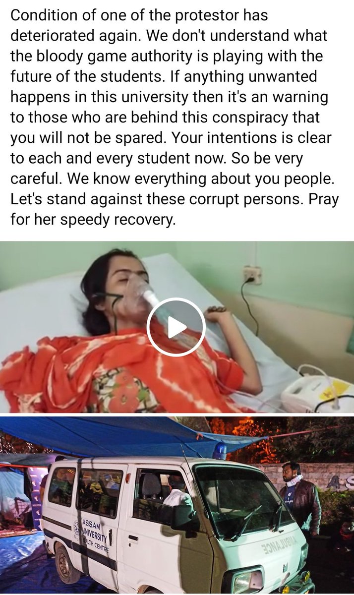 itz_abhro's tweet photo. Students Of Assam University Protesting Against Authority From 9 Days. Hunger Strike is Going On from 7 Days. But Authority Ignoring Us. Health Condition of Students are Deteriorating. We need Help.
@DrRPNishank
@himantabiswa @HRDMinistry
#JusticeForMilonDas https://t.co/sGYa6CuwpN