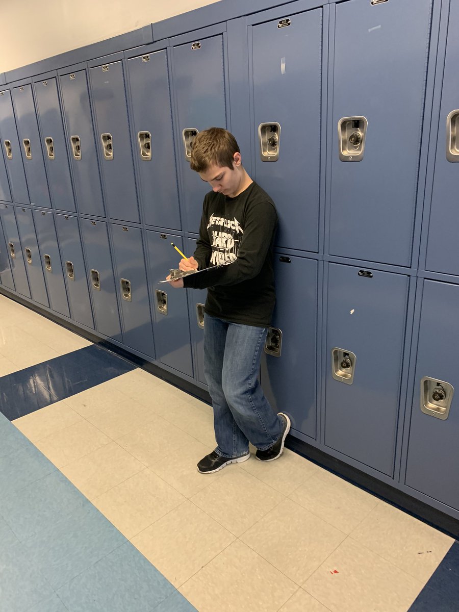 hartman231's tweet photo. A little Silent Gallery Walk before reading “All Summer in a Day”!  Get them up and moving after a long weekend!!!  We had some deep discussions!!  @GTMSTitans @IWCSchools  #deeperlearning #learningonthemove https://t.co/PKarzXj2Ew