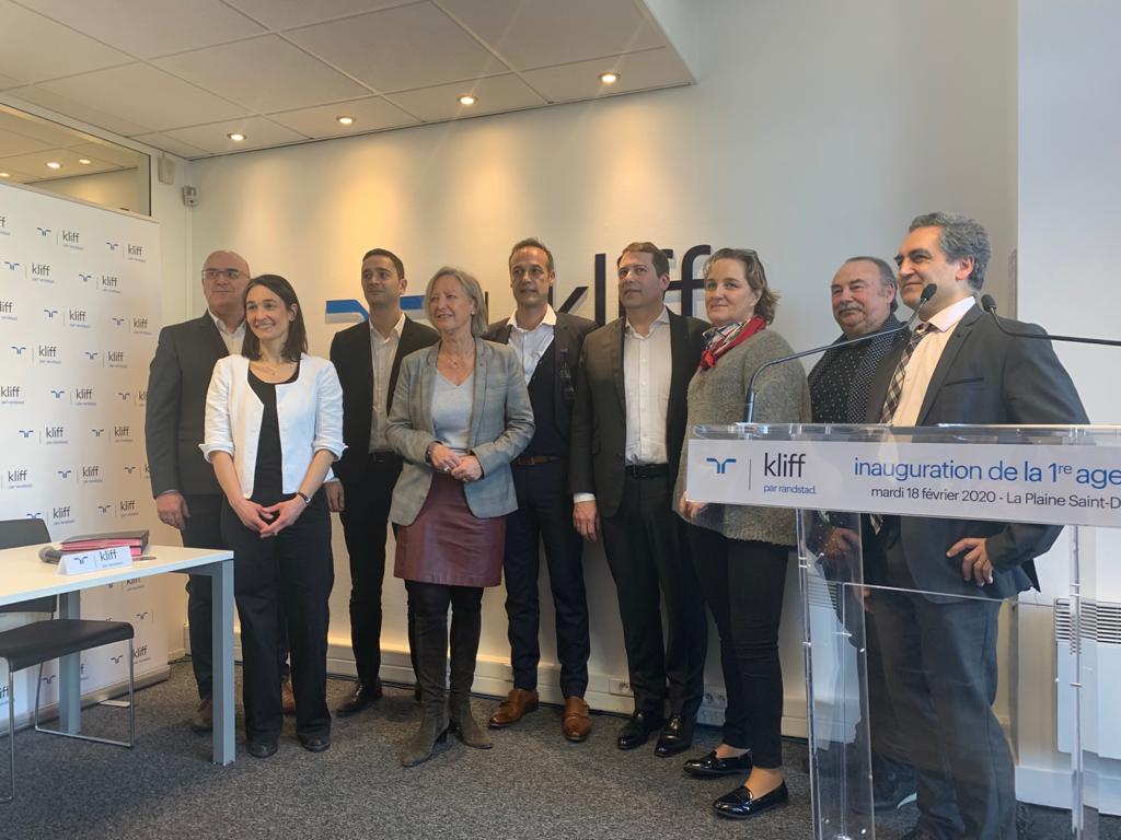 s_cluzel's tweet photo. Inauguration  de « Kliff 1 » 1ere agence d'entreprise adaptée de travail temporaire pour travailleurs handicapés. Coopération exemplaire de @randstad_france, leader mondial en RH et @FastroadFrance, 1ère entreprise adaptée de transport. #osonslemploi @UNEA_France @murielpenicaud https://t.co/gFjAoOs9ET