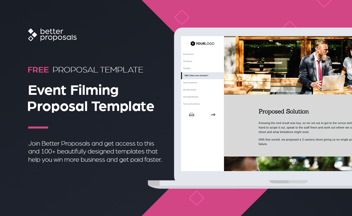 betterproposals's tweet photo. Are you looking for a proposal template specifically written for Filming an Event? https://t.co/0mmclXFBRv #EventFilming #VideoEvent https://t.co/yTulOWBh6M