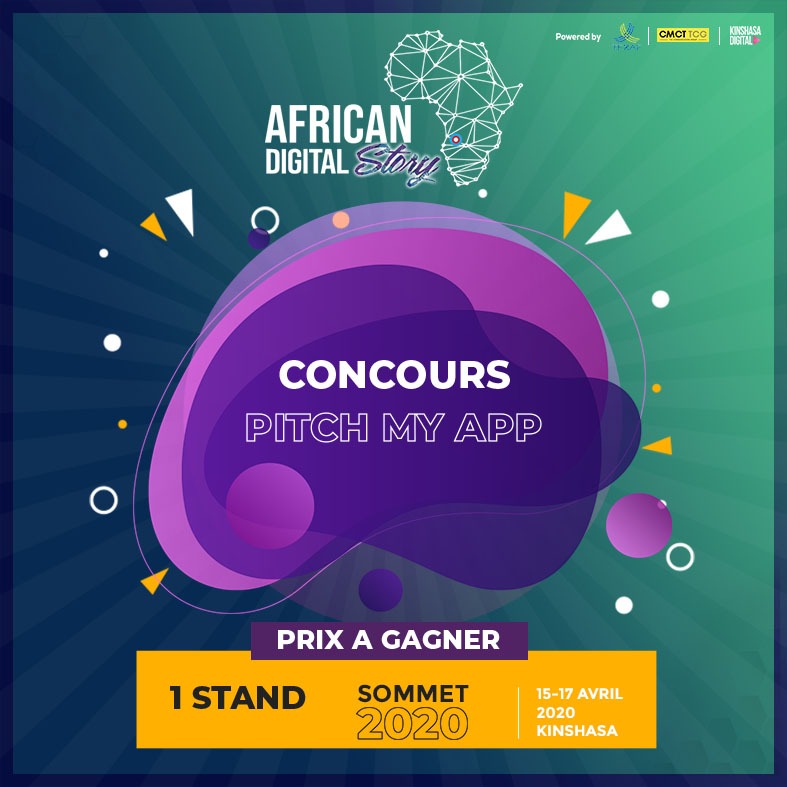 Venez participer au concours Pitch My App à Bruxelles Digital Story ce 21 février et tentez de gagner un stand d'expo au Sommet 2020 de African Digital Story à Kinshasa le 15 Avril !

Pour participer, cliquez sur ce lien -&gt; bit.ly/pitchmyappads

#ADSBXL2020
#Pitchmyapp
