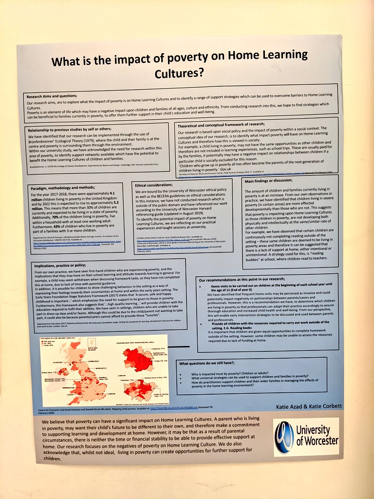 BECERAssoc's tweet photo. Be sure to check out the poster symposium in the Randle Studio this afternoon - delivered by a group of undergraduate students from @worcester_uni chaired by @shelbelle1809

Grab a coffee and head over ☕
#BECERA2020 #HomeLearningCultures https://t.co/RpLdg95P5c