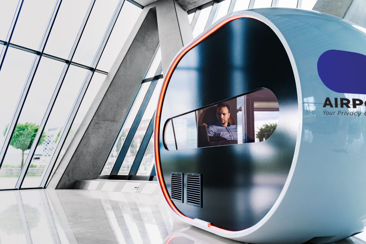 Privacy, sleeping, resting, relaxing, working from the airport terminals will never be the same #AIRPOD #Airport #Travel #SleepPod #NapPod #Passenger #AirportLounge #UAE #USA #Europe #Asia #Advertising #Heathrow #JFK #ATLAirport #Fraport #DBX #Singapore