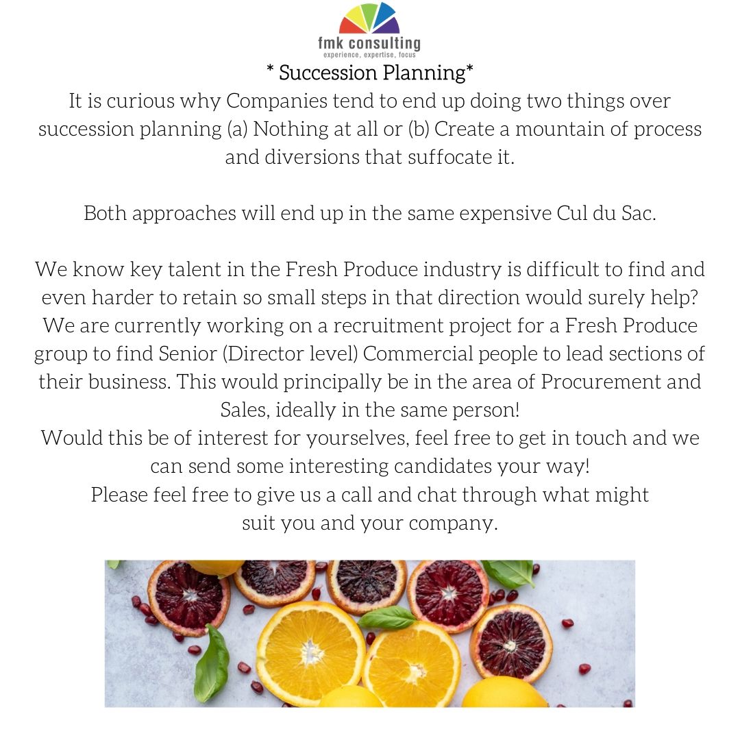 Future proof your business with successful #SucessionPlanning #freshproduceindustry 
fmkconsulting.co