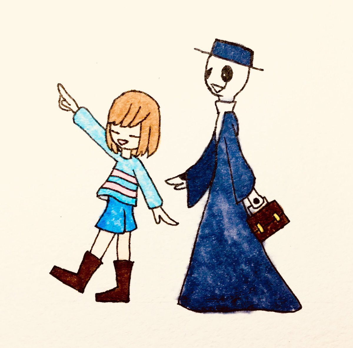 お出かけガスフリちゃん 今年の手帳にいい感じのポケットがあったから作った Lilyのイラスト