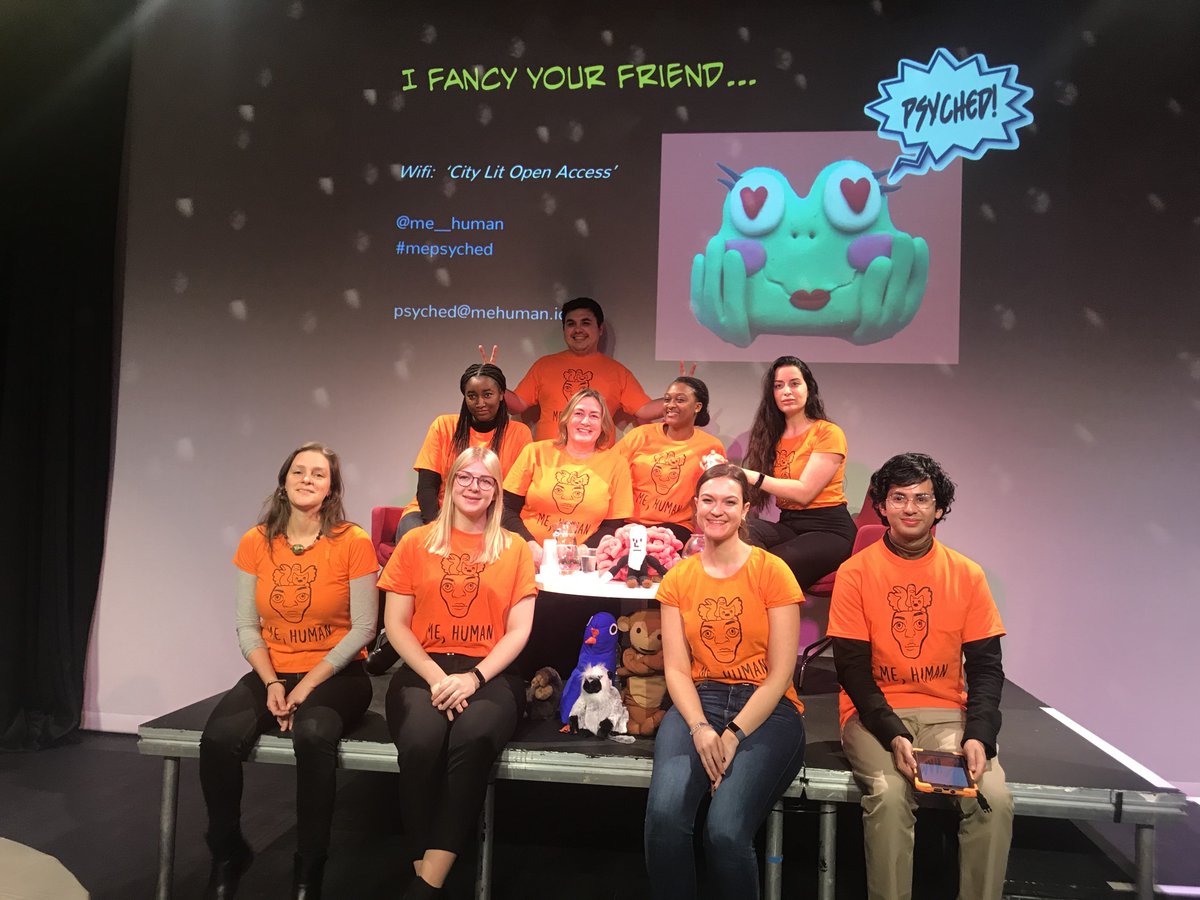 Me__Human's tweet photo. Highlights from Psyched! on #LUST. Must mention our wonderful audience and of course our #PsychedSquad -without them we would struggle to put on our public engagement events. Me, Human aims to give mentorship &amp; outreach to undergrads up to postdocs. Our family is growing 😃 https://t.co/u5SkrQnOMK