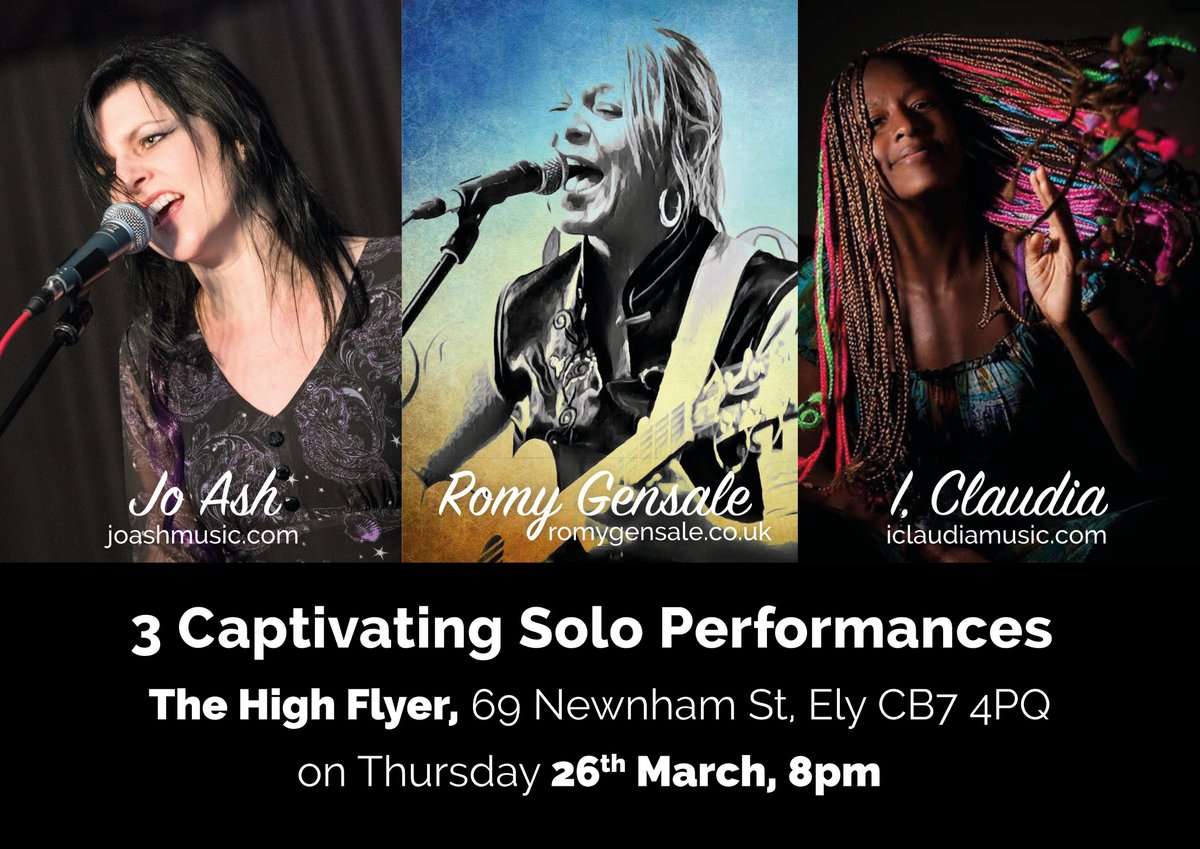 Looking forward to another gig with the girls later in March at the High Flyer in Ely :) x

#singersongwriter #livemusic #Ely #originalmusic