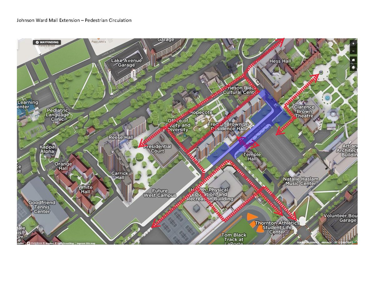 Pedestrian Map for getting around the closures