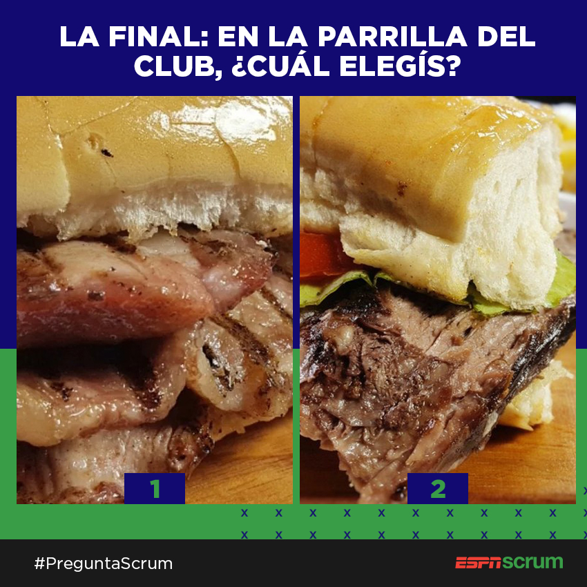 ScrumESPN's tweet photo. La bondiolita y el sándwich de colita llegaron a la final. Y ahora... ¡momento de elegir al ganador! 

¿Cuál es tu menú predilecto cada vez que llegas al club? 🤤🤤

RT: Bondiola 

❤: S. de colita 

#PreguntaScrum 🤔 https://t.co/cZVDFRmzMk