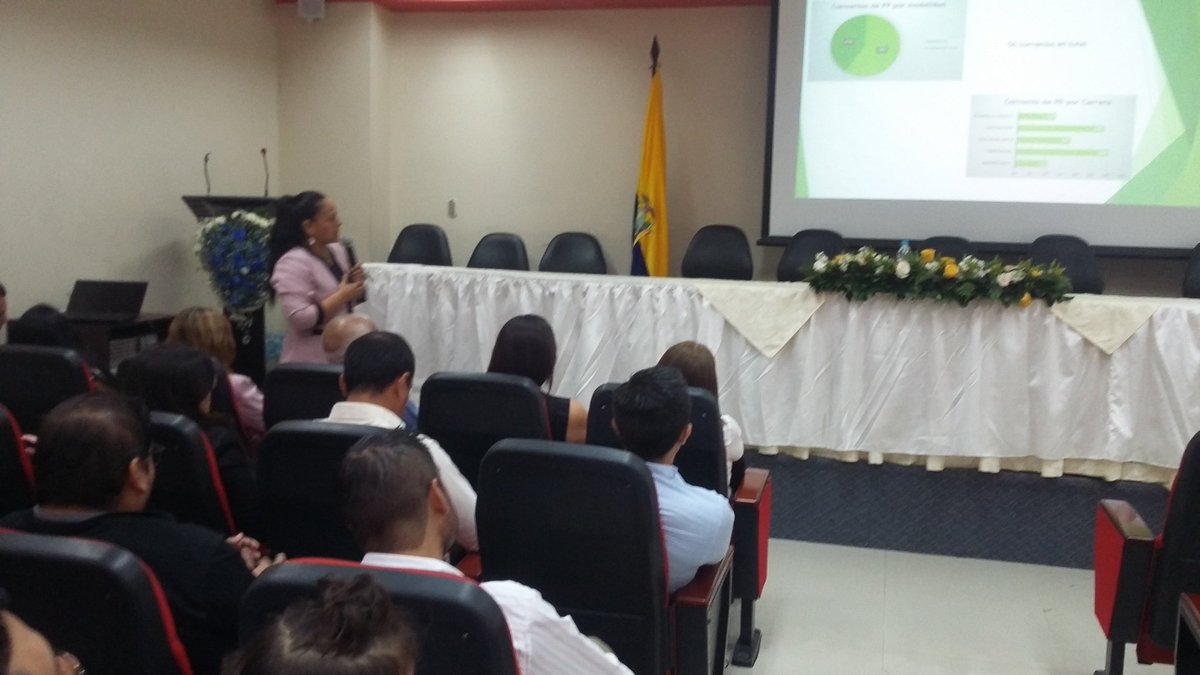 ISTPEM1's tweet photo. La rectora del #ISTPEM Mgs. Blanca Meza Cruz detalla la gestión realizada en el 2019 a través del evento de rendición de cuentas, al cual asisten distintos actores del instituto. @agustinalbanm https://t.co/cxn1N1W1nP