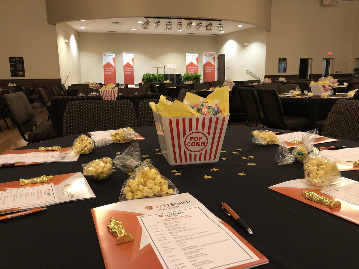 Allison_Pollan's tweet photo. The stage is set for today’s @UTHEastTexas Leadership Conference! https://t.co/9tX5odjnnr