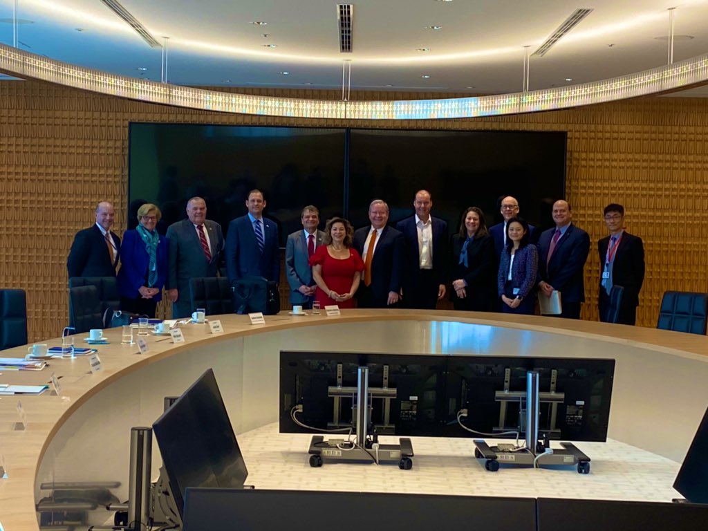 usafmc's tweet photo. Next on the agenda: Healthcare 💊🏥Thank you to @TakedaPharma for welcoming us to your office! We had a great conversation on their continued dedication towards groundbreaking R&D, their goals for carbon neutrality and much much more. #CSGJ https://t.co/gxHhxmEtF7