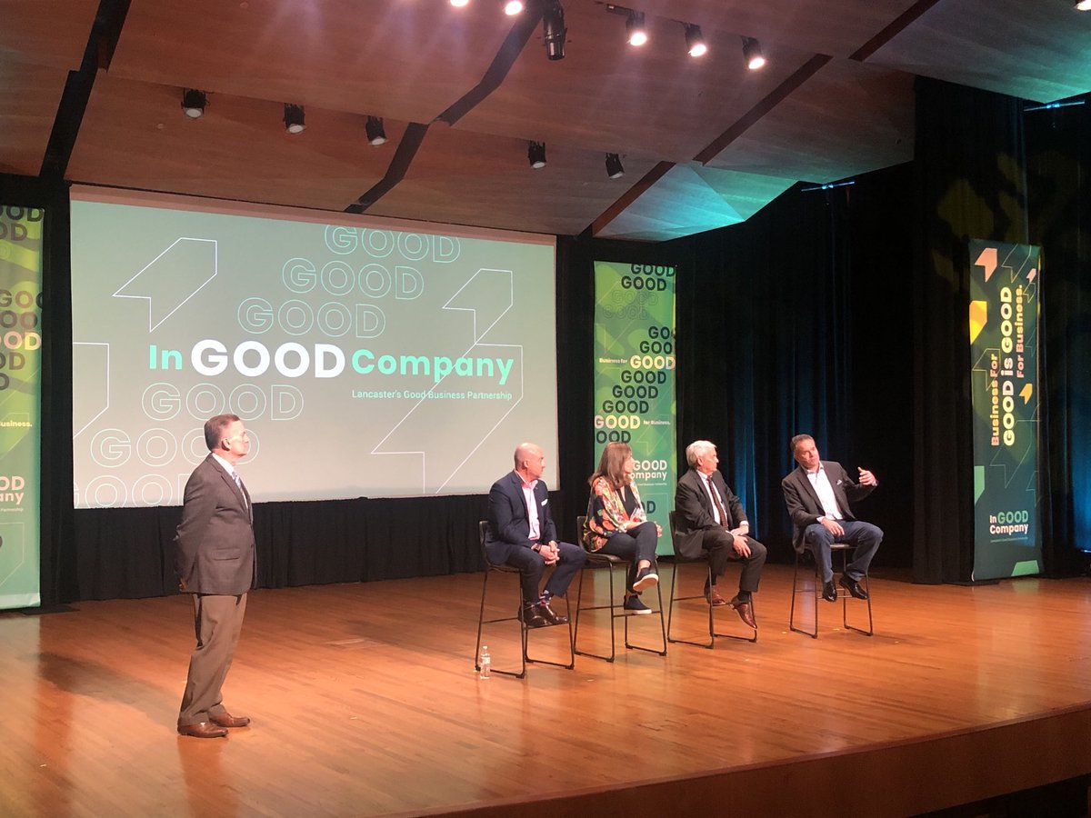 Great conversation...  focus on People, Profit and Planet. Doing Business for Good. #InGoodCompany in Lancaster County, PA