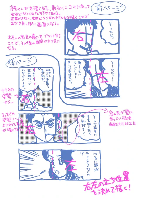 Day 5

またあだち充。

顔漫画を描くときは、正面から描くよりも、
キャラを左右どちらに立たせるか決める。

画面上で向かい合うように描く。

【005/100】 