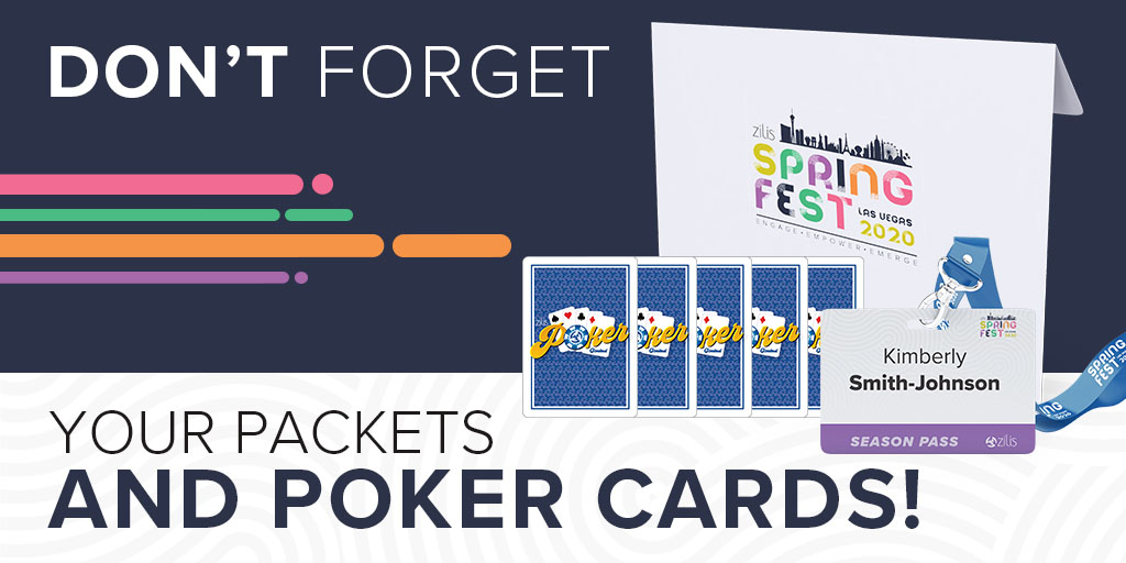 ZilisLLC's tweet photo. #ZilisSpringFest is going to be EPIC! Don't forget your registration packets and Poker cards!! https://t.co/FV1Yjegg0r