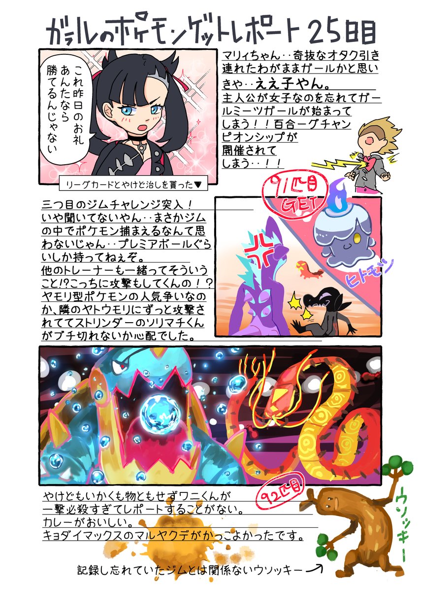 ガラルのポケモンゲットレポート25日目 