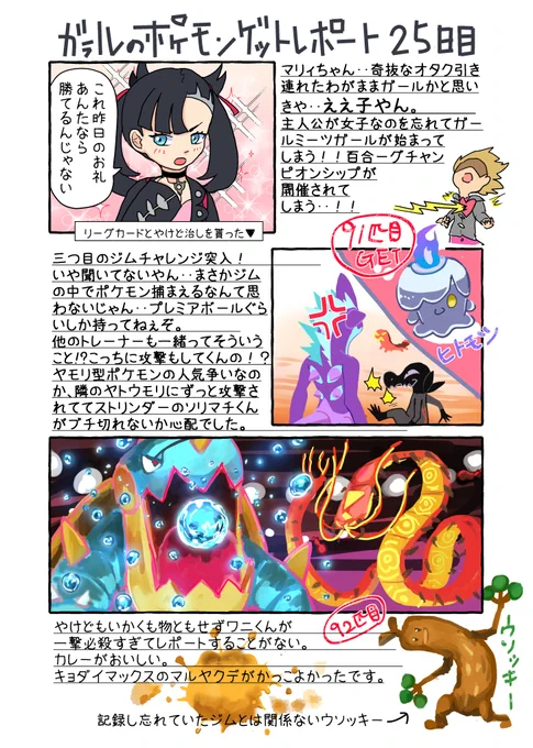 ガラルのポケモンゲットレポート25日目 