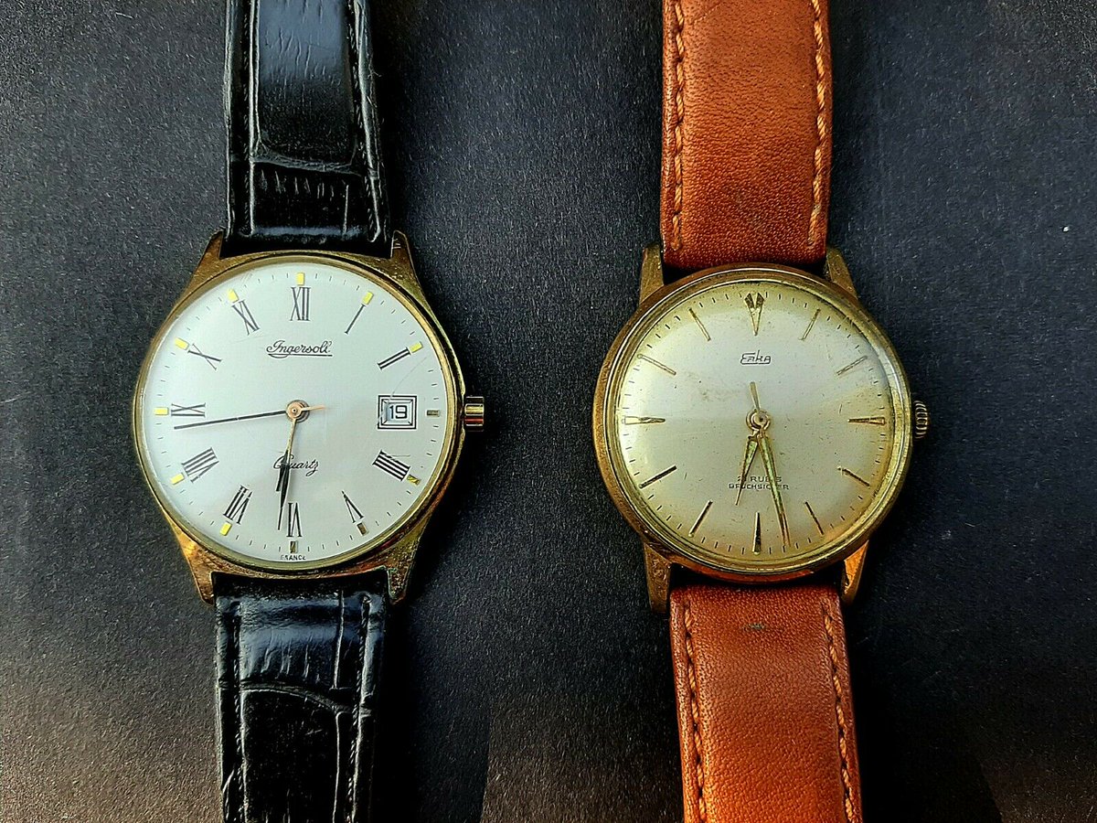 TaShopCo's tweet photo. WOW - Lot 2 Watches ERKA 21 JEWELS RUBIS VINTAGE GOLD PLATED+FRENCH 'INGERSOLL' QUARTZ https://t.co/ZjQtDuavqz #ebay #catawiki #watcehs #watch #vintage #collect #old #History #watchgold #watches #retro #hobbey #luxury #auction https://t.co/8Bqw9JZM2l