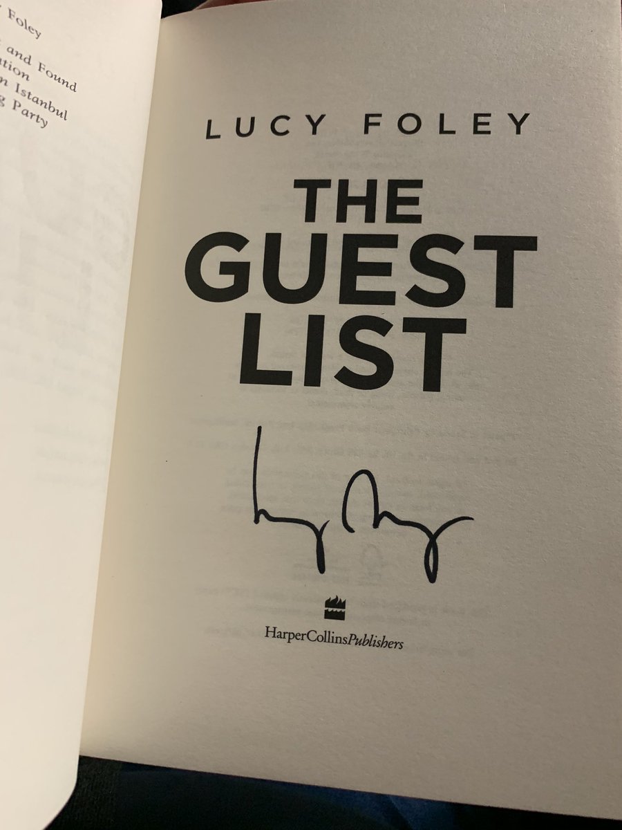 Got my signed copy of ‘The Guest List’ by @lucyfoleytweets and can’t wait to get started! #happyreadingawaits #whodunnit #theguestlist #lucyfoley