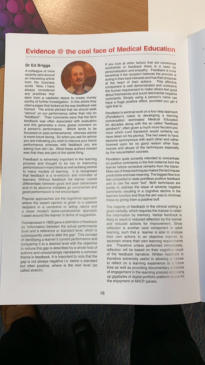 At last my name and picture in the “Bletchley Bugle” (Clinical Tutor: NACT newsletter!