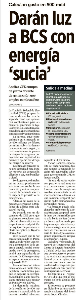 DianaGante's tweet photo. Sabemos de los constantes problemas que enfrenta BCS para subir su demanda eléctrica, principalmente en la temporada de verano
Una región en la que su base de generación es el combustóleo porque no hay manera (viable económicamente) de llevar gas a la región. https://t.co/d0tLKlfrps