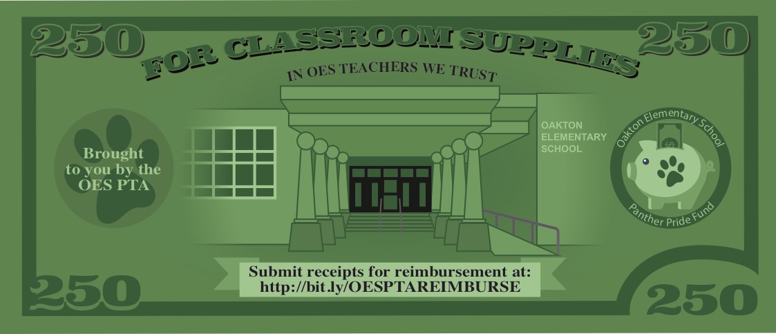 OES Teachers! Have you spent your $250 in Panther Pride Bucks yet? (Many of you haven’t - please do!) THE DEADLINE TO USE OR LOSE YOUR PANTHER PRIDE BUCKS IS FEBRUARY 28TH. 
Please submit your receipts using this link so that we can reimburse you.  bit.ly/OESPTAREIMBURSE