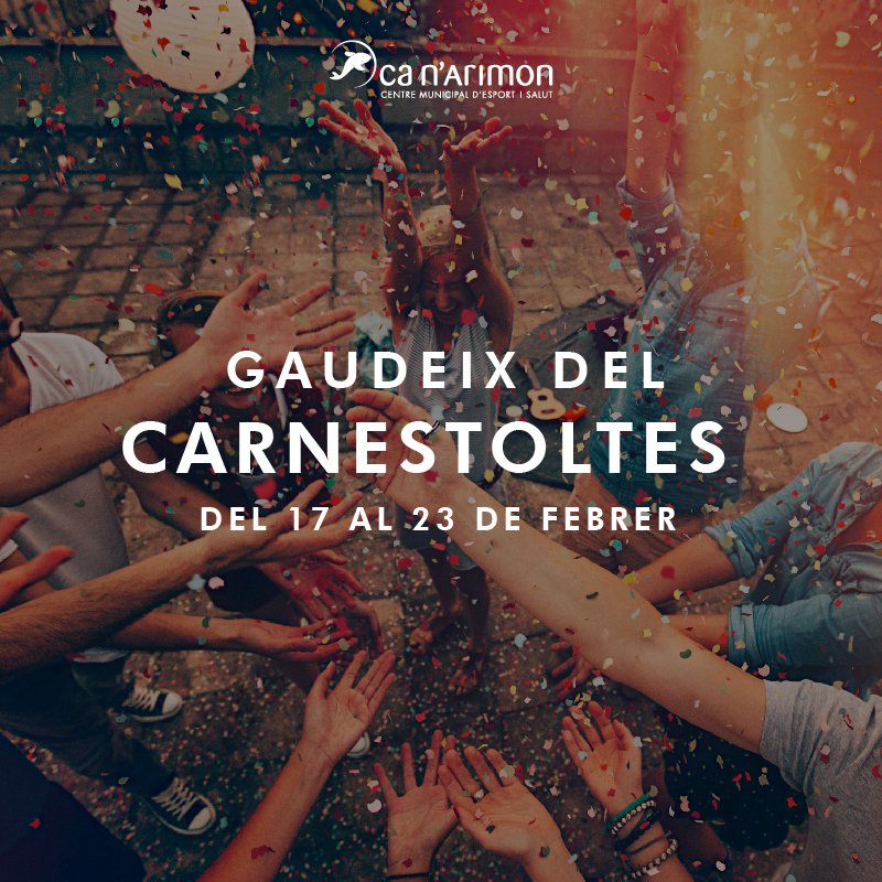 CONCURS #DISFRESSES Del 17 al 21 de febrer. Demana a recepció que et faci una foto disfressat al nostre photocall i participa al concurs. El dissabte 22 de febrer penjarem les fotos a Instagram i qui tingui més likes guanyarà un pack de productes Ca n'Arimon. Anima't! <a href="/CANARIMON/">Ca n'Arimon</a>