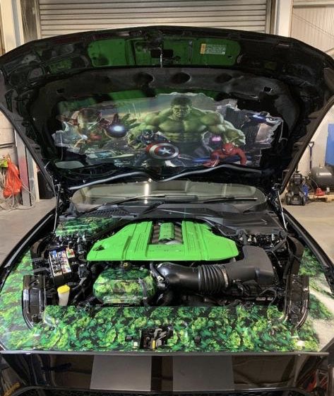HydroUnique's tweet photo. “You wouldn’t like me when I’m angry” 

The customer came to us with an idea and we brought it to life!! Let us know what you think?? 

#hydrodipped #telford #mustang #carmods https://t.co/tK5kGmIQjE