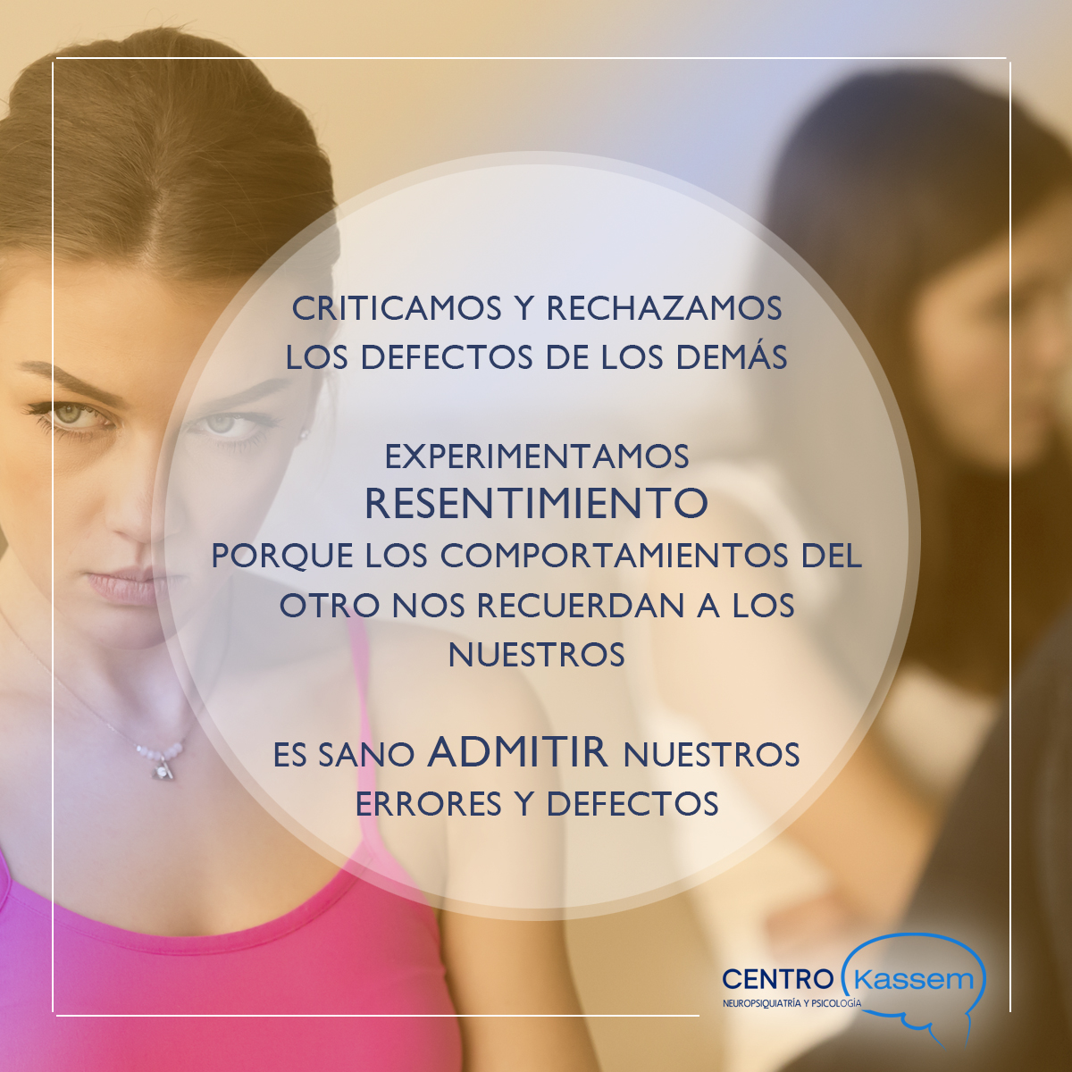 CentroKassem's tweet photo. Si culpamos a los demás o a la mala suerte de lo que nos pasa, rehuimos nuestra #responsabilidad, nuestra negatividad: la actitud que tenemos ante la vida.

Aprendamos de nuestro modo de interpretar ¿Seguro que es culpa del de enfrente?

#psicología #psiquiatría https://t.co/JoQqdyasX3