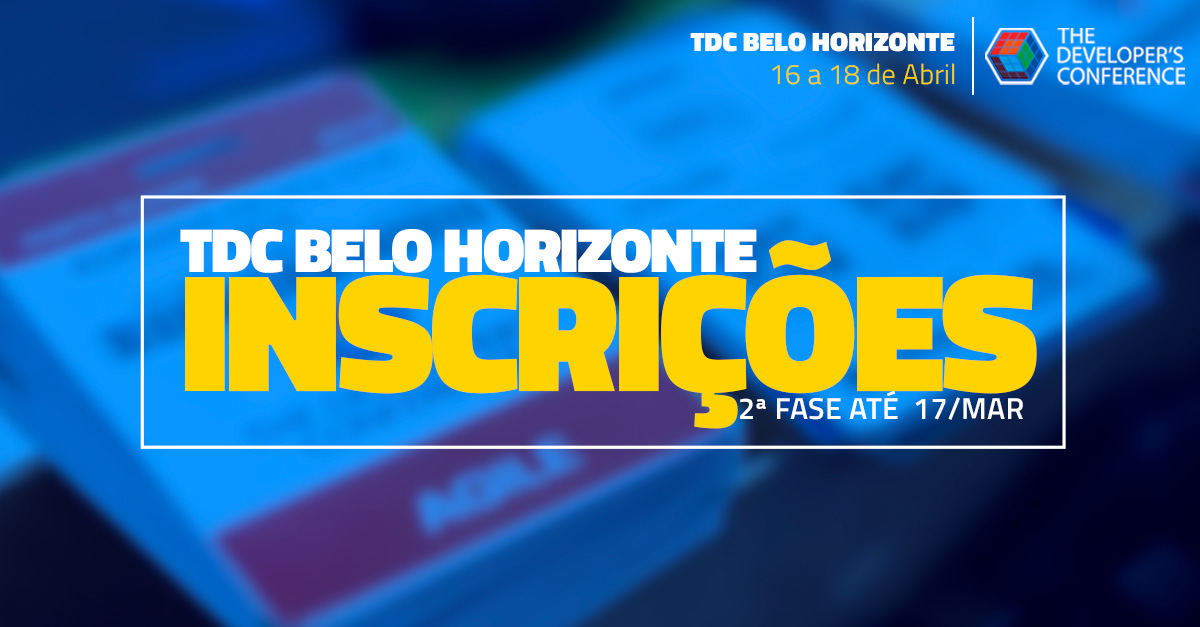TheDevConf's tweet photo. Pessoal, está aberta a segunda fase de inscrições do TDC BH!

Aproveite para se planejar com antecedência e economizar, garantindo a vaga naquela Trilha do assunto que você mais se interessa!

Não perca tempo! Acesse o link:
https://t.co/wAMisfa4Wc https://t.co/oNoSItmVpq