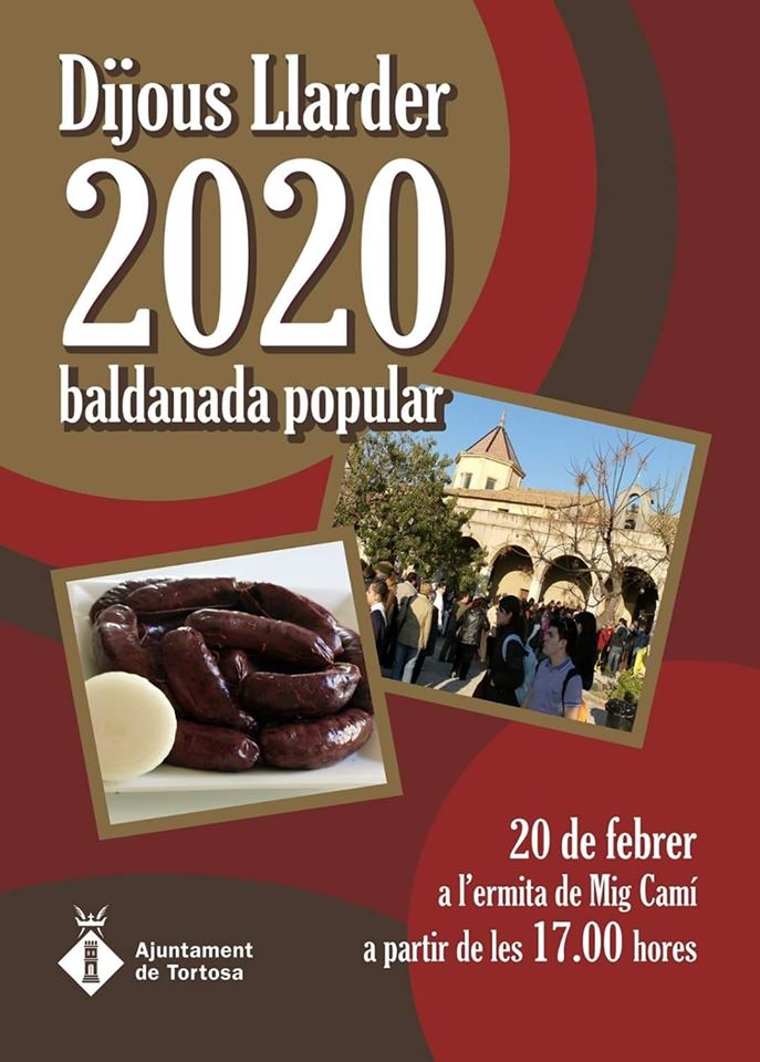 Ja tenim el Carnaval a tocar a #Tortosa! Apunteu:

🍽 Dijous 20 (Dijous Llarder), baldanada popular a Mig Camí (17 h)
🎭 Dissabte 22, rua de Carnaval a Ferreries (a partir 17 h)
🐟 Dimarts 25, sardinada popular a Santa Clara (20 h)

📲 més info: www2.tortosa.cat/noticies/notic…