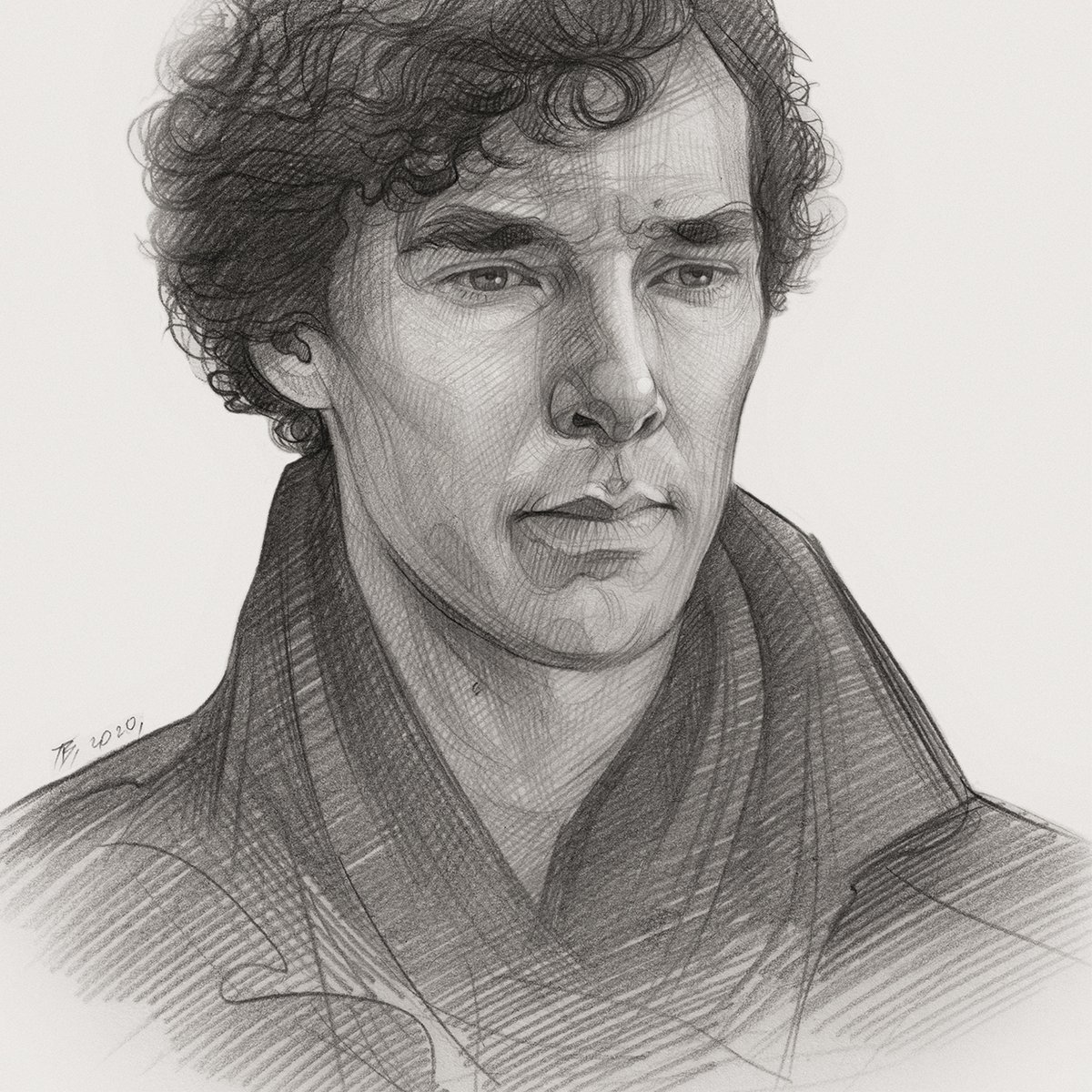 tendaleeart's tweet photo. Another portrait of Sherlock.
#BenedictCumberbatch #Sherlock #draw #sketch #myart
I think not the most perfect, but still share =) https://t.co/C1gWKXt0MF
