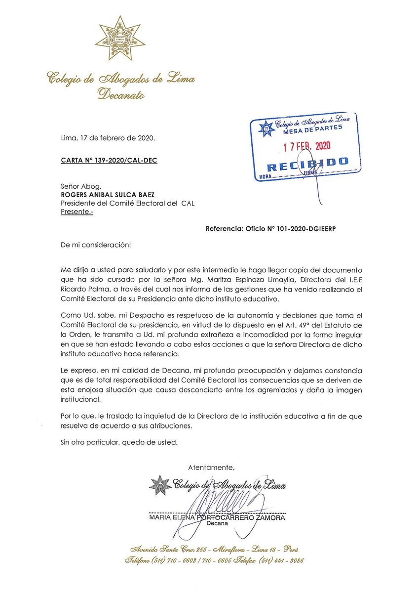 Colegio De Abogados De Lima tweet media