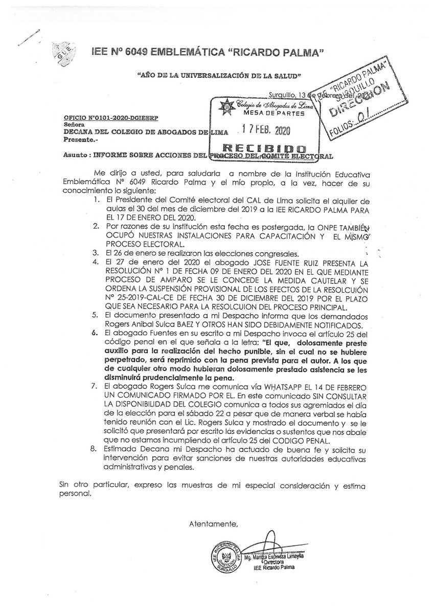 Colegio De Abogados De Lima tweet media