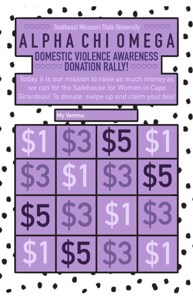 MoritzTia's tweet photo. 1 in 4 women are effected by domestic violence. The reality of that means that someone you love is effected. PLS help me raise money for the women at the safe house in Cape Giradeau. 

if you want to do your one good deed for the day venmo me @ tiamoritz :)
any amount helps https://t.co/NCb6aaLaXb