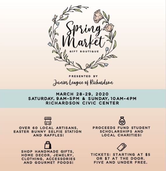 Tickets are on sale NOW for our Spring Market! Come join us &amp; check out our awesome vendors! DM for details on how to buy tickets. 
#market #dallas #dfw #northtexas #crafts #whyijlr