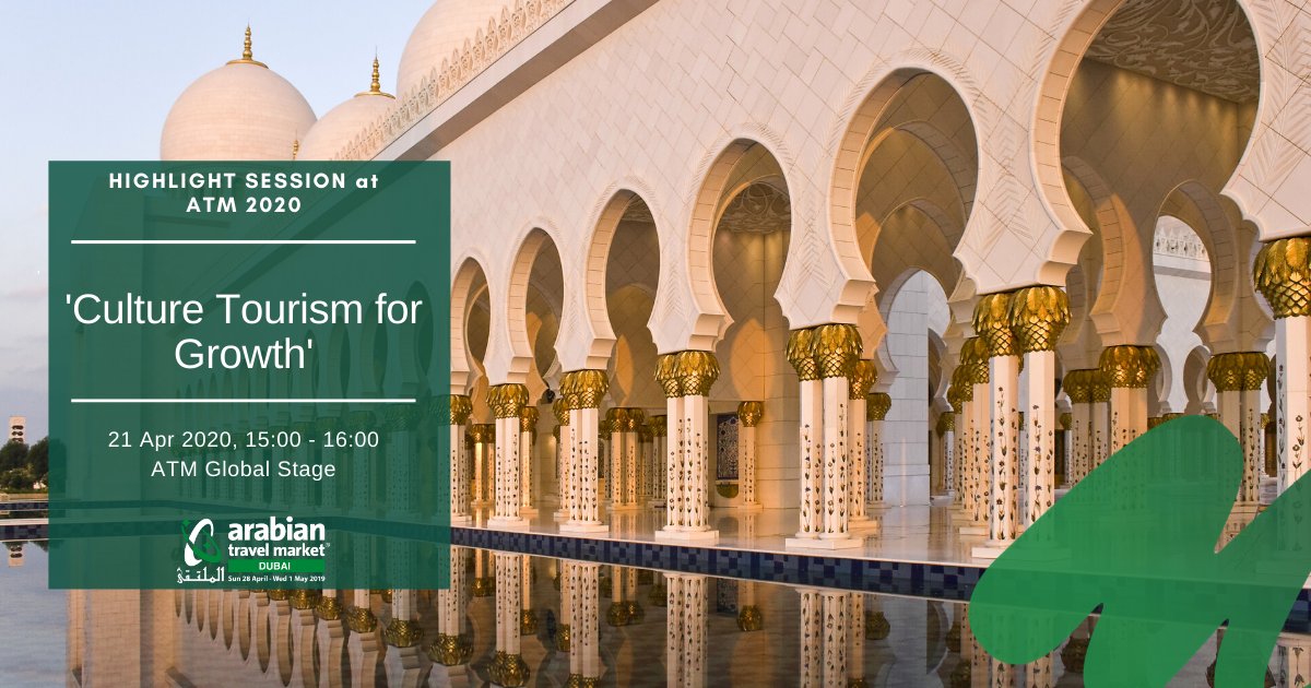 🎇 Highlight Session from ATM 2020 > Culture Tourism for Growth. 2020 marks the dawn of a new era for tourism in the Middle East. 

For more details go here > bit.ly/38Dxext

#ATMDubai #IdeasArriveHere #Gulf #MiddleEastTourism #TravelIndustry
