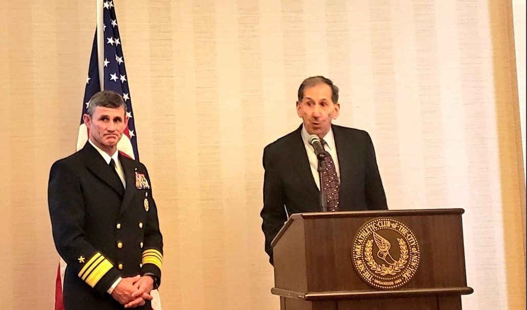 KGKraetzerMedia's tweet image. #SALRADIO speaks w. @USNavy Vice Adm Andrew Lewis CO 
@US2ndFleet &amp;amp; @NATO Joint CMD Norfolk, grad @NavalAcademy #F18pilot, 1,100 carrier landings, 100 combat missions, at @navyleaguenyc &amp;amp; @AmericanLegion Post 754 NYC. 
blogtalkradio.com/kenkraetzertal…
#americanlegion @sonsdny @NY_Legion