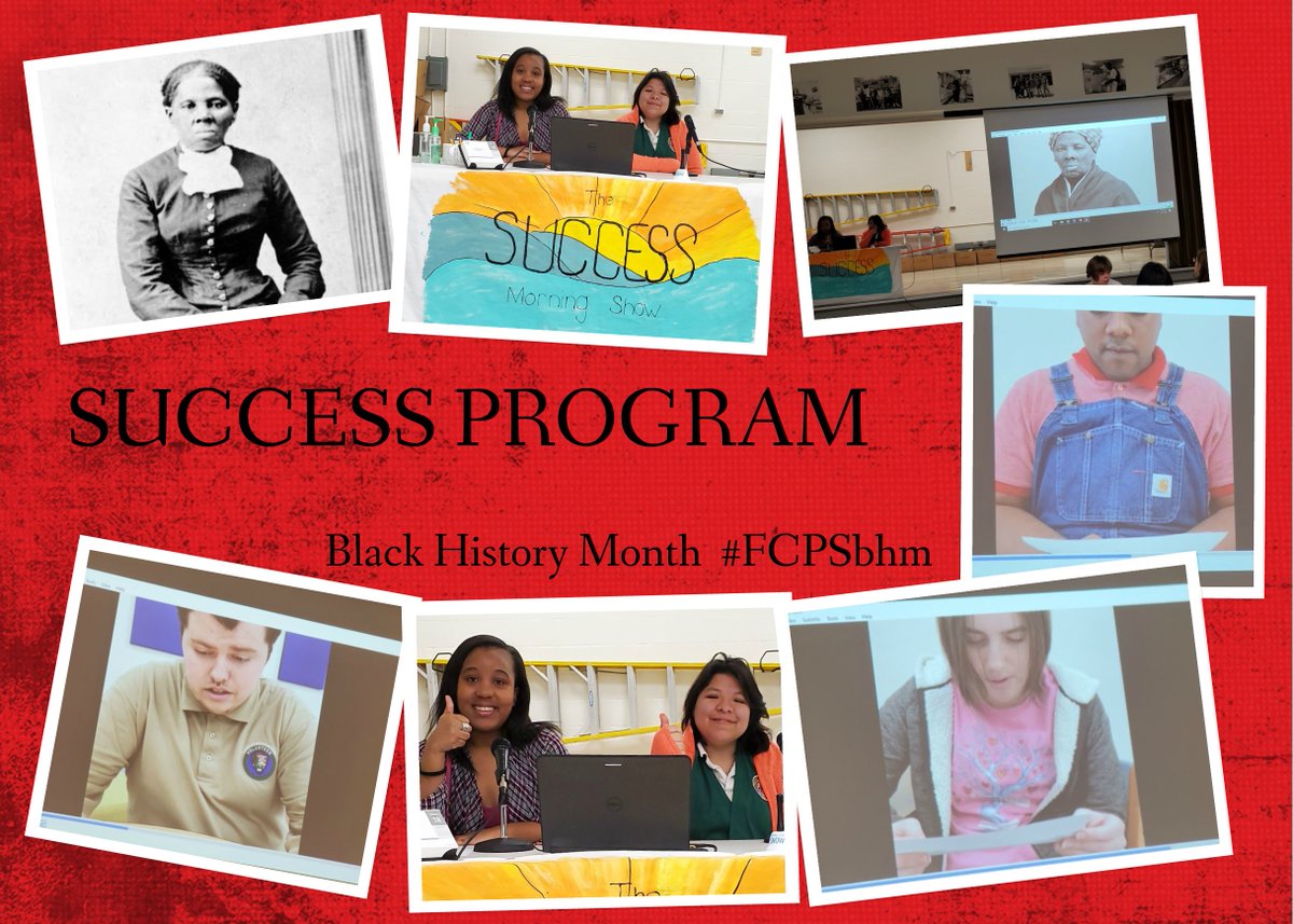 FCPSMaryland's tweet photo. Our schools are celebrating #BlackHistoryMonth in &amp; out of the classroom!
The SUCCESS program gave us a warm welcome during their morning announcements with Ayanna &amp; Alba.
Today they featured an outstanding student presentation about Harriet Tubman.❤️
#FCPSbhm
#SUCCESSstrong https://t.co/tPa3TJ9kgv