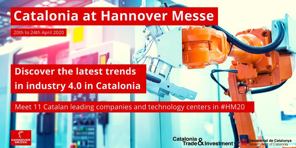 💼 11 leading companies and tech centres from #Catalonia will show their technology at <a href="/hannover_messe/">HANNOVER MESSE</a>

Take the opportunity to connect with them! ⬇
catalonia.com/events/Hannove…
#HM20 <a href="/secpho/">secpho</a>