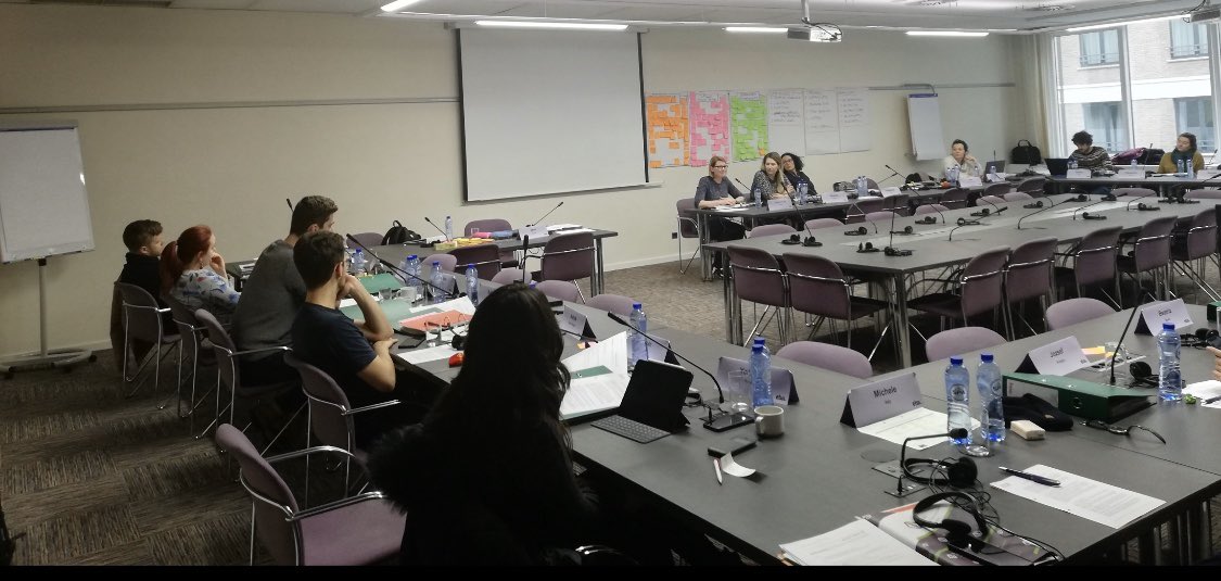ETUI_org's tweet photo. Participants at @ETUI_org  european training for young #TradeUnion leaders meeting with @liina_carr on topics in the @etuc_ces agenda 📔 https://t.co/QMykAwtvVr