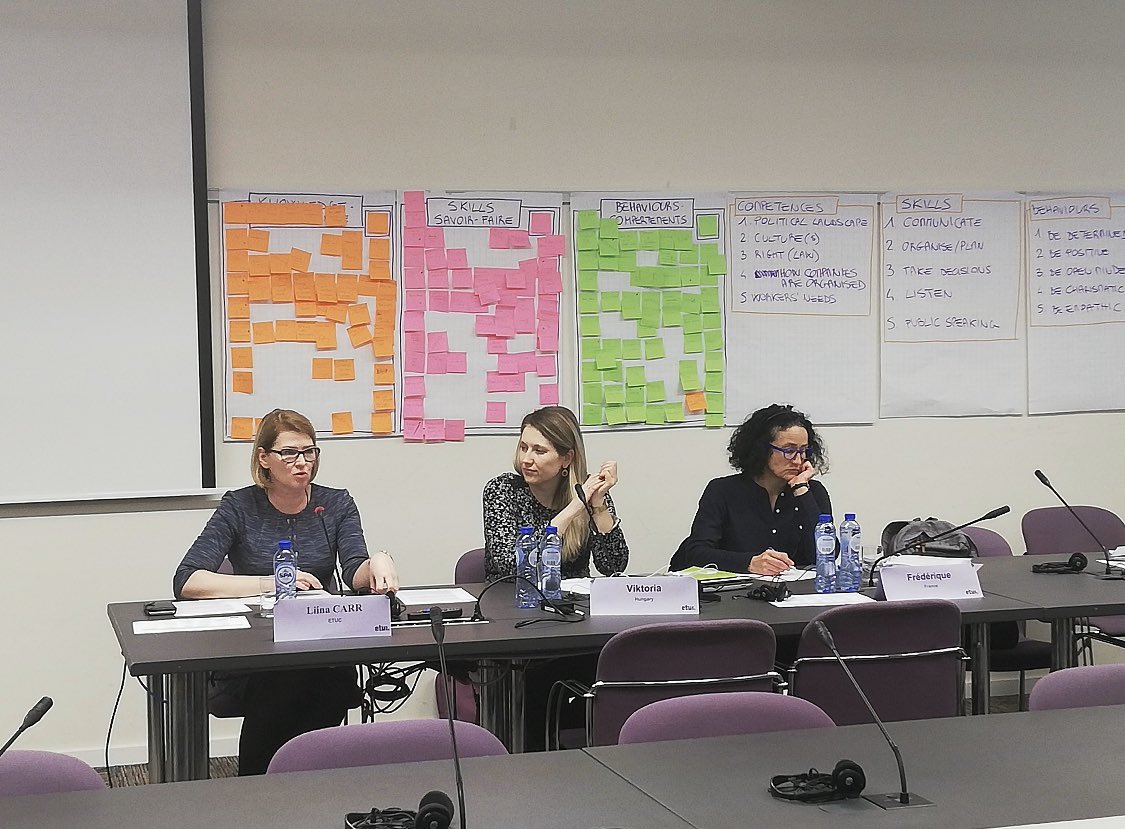 ETUI_org's tweet photo. Participants at @ETUI_org  european training for young #TradeUnion leaders meeting with @liina_carr on topics in the @etuc_ces agenda 📔 https://t.co/QMykAwtvVr
