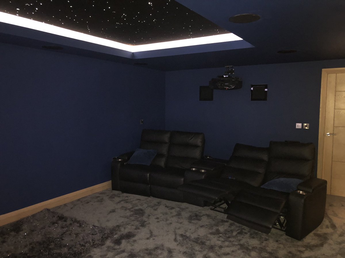 NPAudioVisual's tweet photo. Another happy client. 4K UHD Dolby Atmos home cinema part of a full home control system with integrated lighting, audio/video distribution and gate intercom/control #control4 #Bolton https://t.co/gnf1DjgwYf
