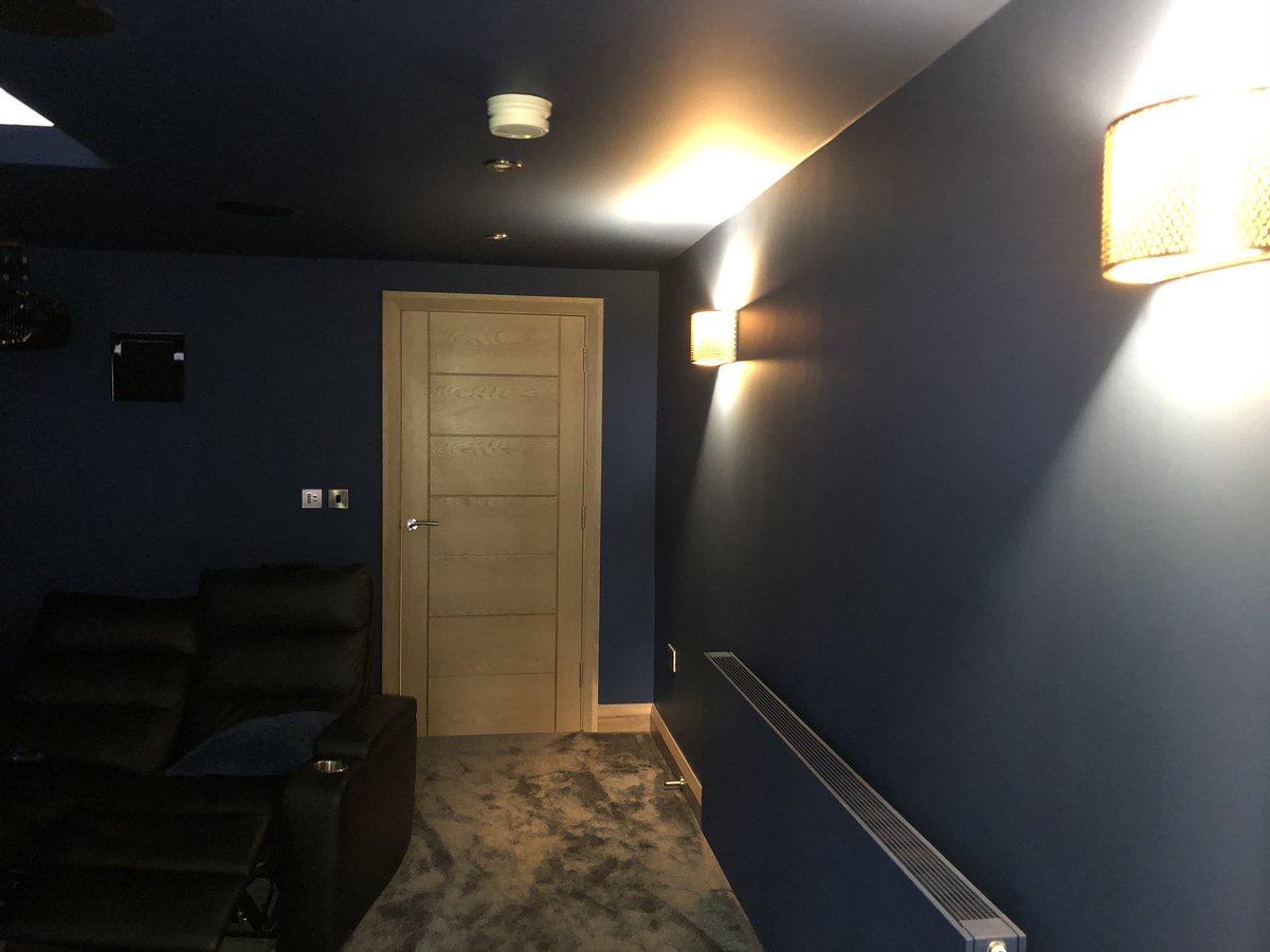 NPAudioVisual's tweet photo. Another happy client. 4K UHD Dolby Atmos home cinema part of a full home control system with integrated lighting, audio/video distribution and gate intercom/control #control4 #Bolton https://t.co/gnf1DjgwYf